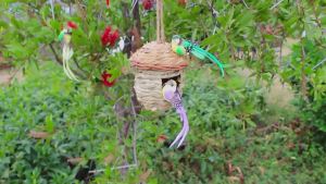 New Home Garden Birds Decoration Colorful Fake Parrots Artificial Birds Model Outdoor Home Garden Lawn Tree Decor