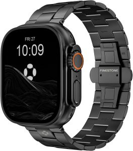 Titanium Band for Watch Ultra 3/2/1 49mm Series 11/10 46mm    Grade 5 Titanium Watch Band Anti-Scratch DLC Coating Micro-Adjust  22mm Classic Metal Bands for Men Gift-CRNS03