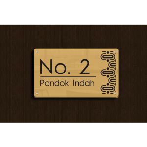 Nomor Rumah Akrilik Mirror Vintage Minimalis Modern