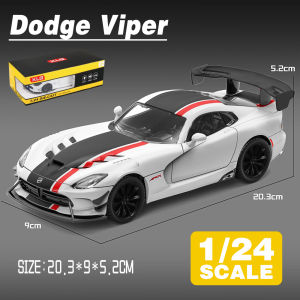 LEO 1:24 Dodge Viper Sports Car Diecast โมเดล รถอัลลอยด์รถยนต์ของเล่นคอลเลกชันของขวัญสําหรับเด็กชายสาว ของเล่นเด็ก