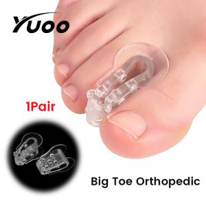 YUOO 2 Cái = 1 Cặp Miếng Đệm Kẹp Chỉnh Hình Ngón Chân Miếng Tách Chân To Xương Dụng Cụ Chăm Sóc Miếng Tách Ngón Tay Cái Dị Dạng Bàn Chân Chỉnh Hình Ngón Chân Cái Miếng Tách Chồng Lên Nhau