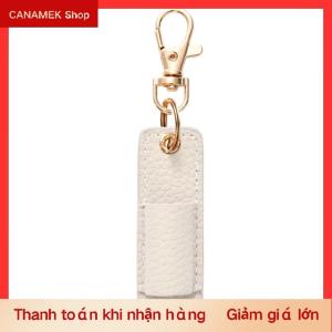 CS Xách tay PU da dây bút chủ Vòng cổ phong cách với Keychain bút trường hợp bút Pouch chịu mài mòn bền bút clip móc chìa khóa