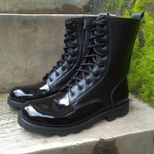 Sepatu pdl kilap tanpa semir kombinasi dop