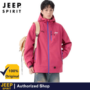 JEEP SPIRIT neutral waterproof windbreaker outdoor sports windproof single-layer jacket mens and womens hiking and mountaineering jackets