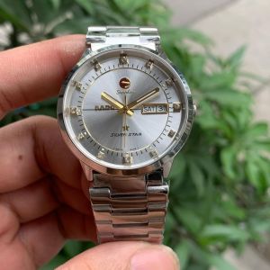 Đồng hồ nam Rado mỏ neo siliver bạc máy Nhật size 40mm