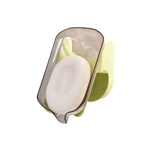 Wall Mounted Soap Holder Tilted NoDrill Installation Bathroom Barsoap Organizer Dish Space Saving Water Drainage Design