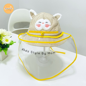 สินค้าพร้อมส่ง หมวกเฟสชิวเด็ก Baby Face shield เฟสชิว สำหรับเด็ก กันละอองน้ำ กันไอจาม กันฝุ่น