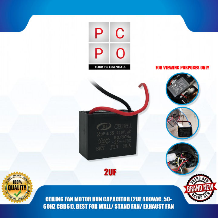 450V 1.5uF CBB61 Ceiling Fan Motor Running Capacitor – 2 Wire, 50/60 Hz – Compstudio