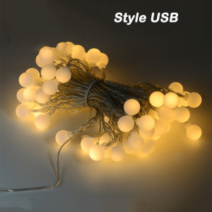 Outdoor Waterproof Camping Lights Tent Lights 10M Led Light Strips 80 Lamp Beads Ball Star Battery USB Lights for Tent Party Barbecue Decoration Christmas Light Garland Festival Decoration Light String