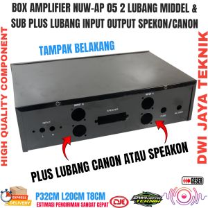 BOX Amplifier DJE Polos 2 Lubang Middel Subwoofer Output Lubang spekon canon