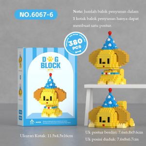 BETTIE Mini Bricks 3D Model Anak Anjing DIY Dog Building Susun Balok Mainan Edukatif Mainan Bricks