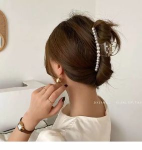 ฺกิ๊บผม กิ๊บหนีบผม กิ๊บติดผม ไข่มุก Big Pearls Acrylic Hair Claw Clips Woman Hair Accessories