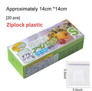 Original Thicken Transparent Fresh Keeping Bag Reusable Food Storage Bag with Zipper Waterproof Anti-cross Smell Storage