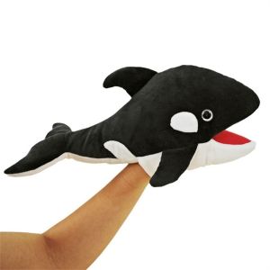 IPIE2 Movable Mouth Sea Animal Puppets Stuffed Animal Hand Doll Plush Shark Puppet Birthday Gift Octopus Crab Preschool Kindergarten