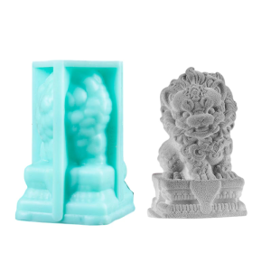 Artistic Asian Lions Silicone Baking Molds Dishwasher Safe Efficient Jellies Making Molds For Chocolate Ice Creams