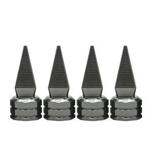 XIAHU 4pcs Được cá nhân hóa Van nhọn sắc dùng để độ xe 10 màu sắc Hợp nhôm Nắp bụi bánh xe ô tô Phổ quát Nắp van lốp ô tô