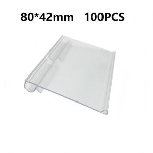 Plastic Shelf Label Holder 100Pcs Clear Removable Clip for Price Tags on Retail Display Shelves and Bins