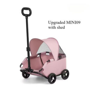 AIMAYAPET Trolley-type Pet Dog Stroller Carriage Jogger Nordic Foldable Pet Stroller Detachable Basket Cat Dog Outdoor