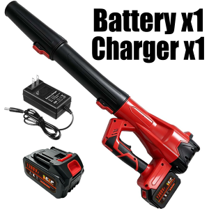 21V Lithium-Ion Cordless Blower Brushed / Brushless Rechargeable Air Dryer Leaf Garden Dust Blower with Turbocharging Technology High-Speed Copper Motor 6-Speed Wind Control.