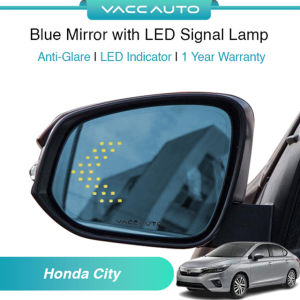 VACC AUTO Anti Glare Blue Mirror with LED Indicator Light For Honda City GN2 2019 - 2027