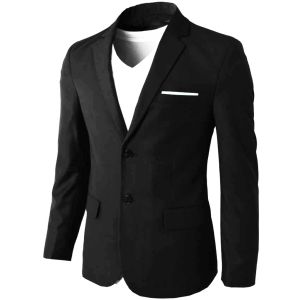 Jas Blazer Pria Hitam Allipant Formal Kancing 2 Slimfit Keren Terbaru 2023 Jazz Wisuda dan Pengantin
