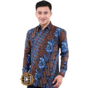 BATIK SARIMBIT TUNIK ATASAN WANITA DAN PRIA LENGAN PANJANG MOTIF KIPAS BAMBU