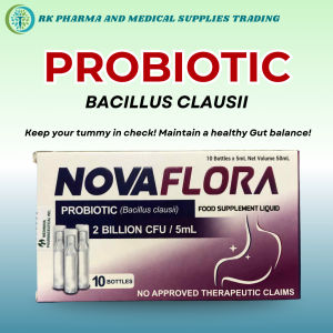 NOVAFLORA PROBIOTICS 10 MINI BOTTLES 100% FDA APPROVED