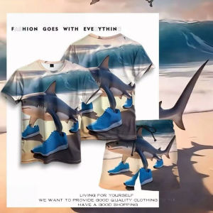 BB134 ชุดเซตเสื้อ+กางเกงลาย 3D การ์ตูนสุดฮา ใส่ชิล ใส่เที่ยวได้ทุกโอกาส