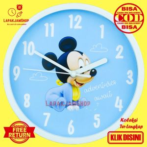 Jam Dinding Quartz Anak Murah Karakter NN1717 Daisy Duck Dekorasi Rumah Original BestSeller Besar