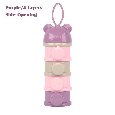 4 Layers Baby Milk Powder Box Portable NonLeakage Powder Container Airtight Snack Sealed Storage Box