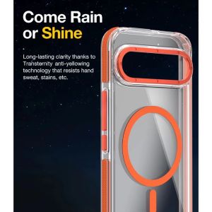 Luxury High Clear Phone Case For Google Pixel 10 9 Pro XL Magsafe High gloss Hardware Button Anti Drop Back Cover