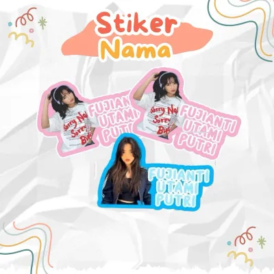 STIKER CUSTOM NAMA & FOTO VIRAL | FREE DESIGN | STIKER FOTO & NAMA | STIKER BIJIAN | STIKER MUKA | ANTI AIR STIKER CUSTOM NAMA DAN FOTO FREE DESAIN WATERPROOF