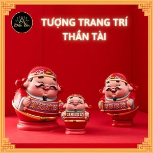 Tượng thần tài may mắn tượng ông thần tài trang trí xe ô tô để bàn làm việc đồ thờ cúng ban thờ ban thần tài - shop Diệu Tâm mã thần tài lật đật