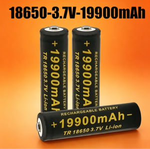 19900mAh 3.7V 18650 Li-ion Rechargeable Battery Eco-Friendly & Reusable Cell for Home Travel & Outdoor Activities