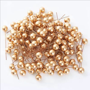 YESPERY 100Pcs Mini Christmas Berries Red Gold Silver Artificial Holly Stem Christmas Tree Ornaments Home Decoration