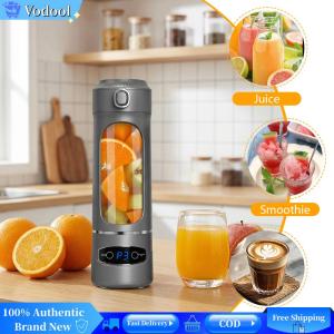 [Vodool Brand Center]600ML Rechargeable Juice Maker With 12 Stainless Steel Blades 2 In 1 Shakes Blending Tool USB Charging for Home Office