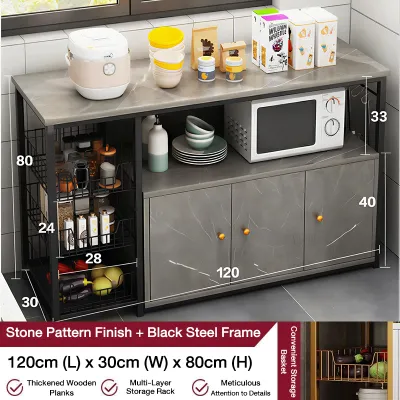 Kitchen Storage Cabinet kitchen Utility Shelf Storage Rack Cabinet Microwave Oven Rak Shelf Utility Organizer Shelf Cupboards Condiment Storage Rack