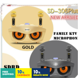 SDRD SD 306 Dual Wireless SD306 Microphone Portable SDRD306 Bluetooth Speaker SD306 Mobile SD-306 Karaoke KTV