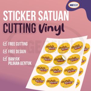 [FREE CUT & DESIGN] Cetak Stiker Vinyl [ANTI AIR] Label Makanan Custom / Cetak Stiker Label Makanan Minuman Vinyl / Stiker Label Vinyl Kemasan Makanan & Minuman A3+ / Sticker Label Makanan Murah Anti Air