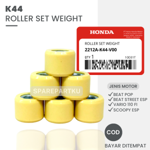 K44 ROLLER SET BEAT POP / ROLLER BEAT ESP / HONDA BEAT STREET / ROLLER CVT SCOOPY ESP / INJEKSI / VARIO 110 FI / ROLLER STANDAR BEAT ECO ESP / CVT / PEMBERAT / ROLLER