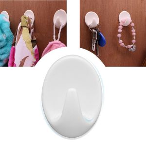 MIRELINA 5pcs Bathroom Holder Organizer Wall Hook Self-adhesive Clasps Hooks Clothes Hanger
