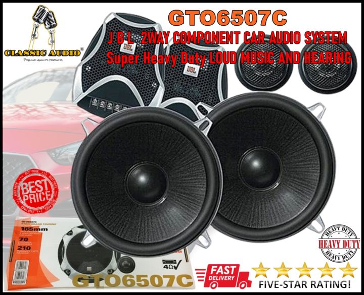 J B L GTO6507C 2WAY COMPONENT CAR AUDIO SYSTEM (165MM) 7OW RMS