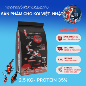 Cám cá koi Ninakoi [25kg]Cám cá koi tăng màutăng size HÀNG CHÍNH HÃNG