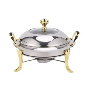 Premium Stainless Steel Oval Food Warmer with Lid and Adjustable Alcohol Stove for Buffet Insulation