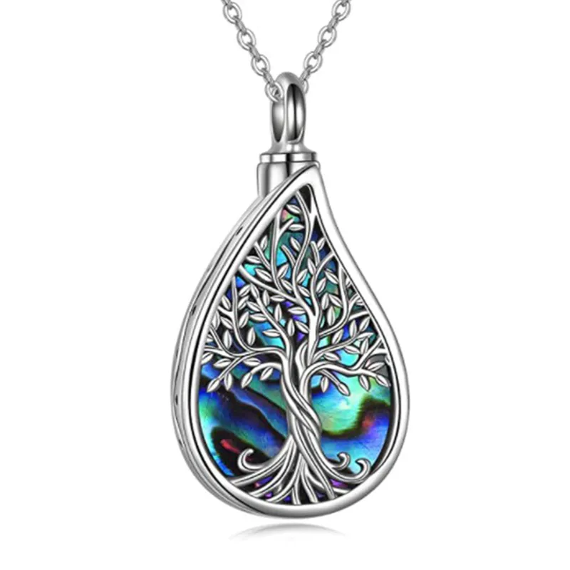 YT-Tree Of Life Urn Necklaces For Ashes 925 Sterling Silver