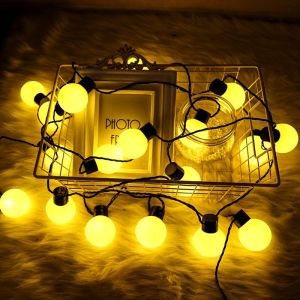 5M LED Globe String Lights Indoor/Outdoor Decorative Light Warm White Light - for Patio Garden Party Xmas Tree Wedding Decoration