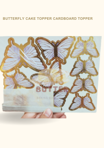 10Pcs Dream Butterfly Cake Topper Decoration Butterfly 3D Light Yellow Purple Pink Light Blue Peach Rainbow