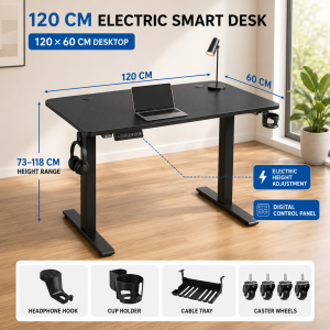 【Local Delivery】Ergonomic Standing Desk Electric Height Adjustable Gaming Table 3 Memory Height 2 Years Warranty