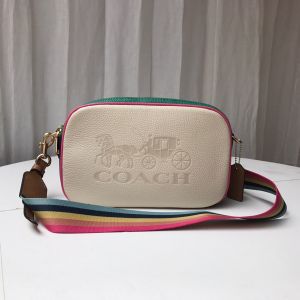 original authentic Coach bag official store Men sling camera bag Double zipper Small square bag PVC Leather Crossbody Bags C4149 C4026 F72704 Size:24X15X7cm