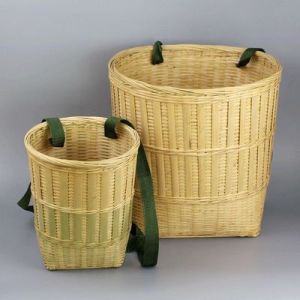 Keestar ตะกร้าไม้ไผ่สานมีหูหิ้วตะกร้าไม้ไผ่สานสำหรับใส่ชาและผลไม้